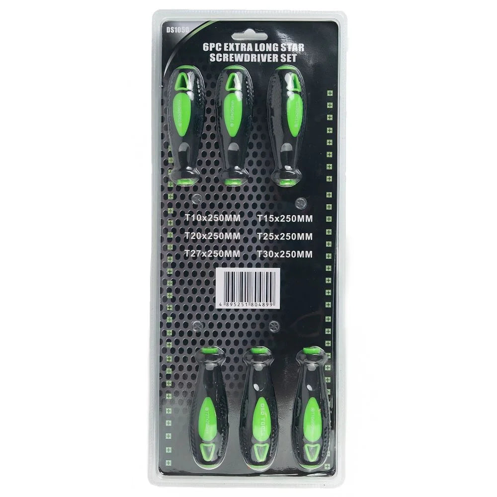 6 DALIŲ YPAČ ILGŲ ŽVAIGŽDINIŲ (TORX) ATSUKTUVŲ RINKINYS DS1050