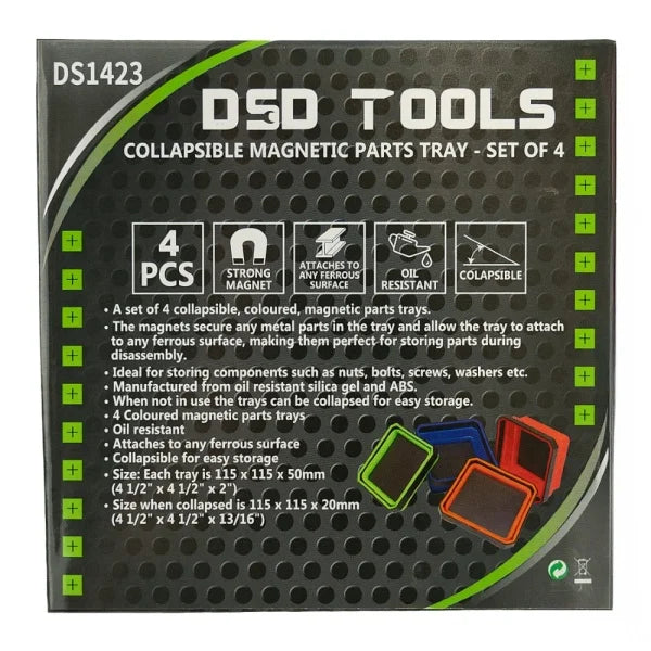 SULANKSTOMI MAGNETINIAI DALIŲ PADĖKLAI – 4 DALIŲ RINKINYS DS1423