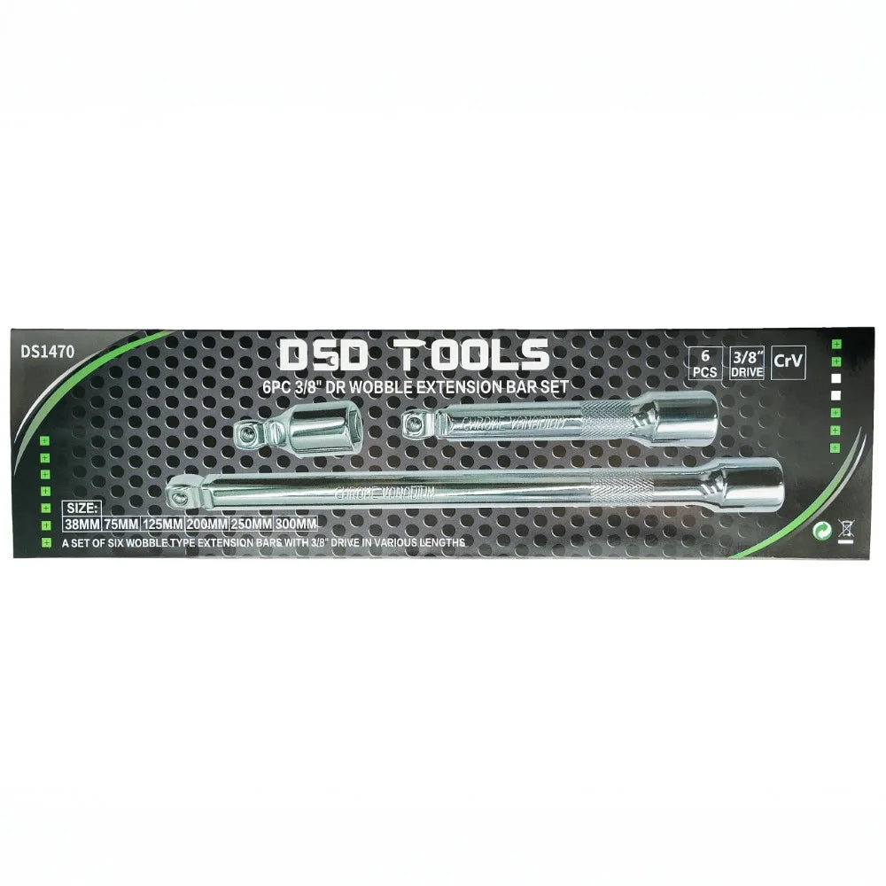 6 VNT. 3/8" PASUKAMŲ ILGINTUVŲ RINKINYS DS1470