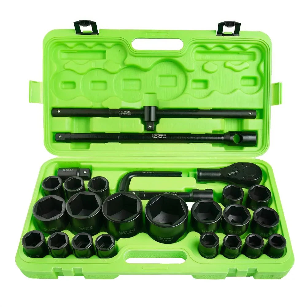 26 VNT. 3/4″ IR 1″ 6 KAMPŲ STANDARTINIŲ SMŪGINIŲ GALVUČIŲ RINKINYS DS1148