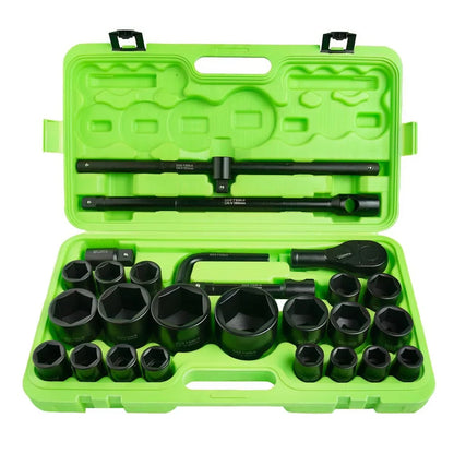 26 VNT. 3/4″ IR 1″ 6 KAMPŲ STANDARTINIŲ SMŪGINIŲ GALVUČIŲ RINKINYS DS1148