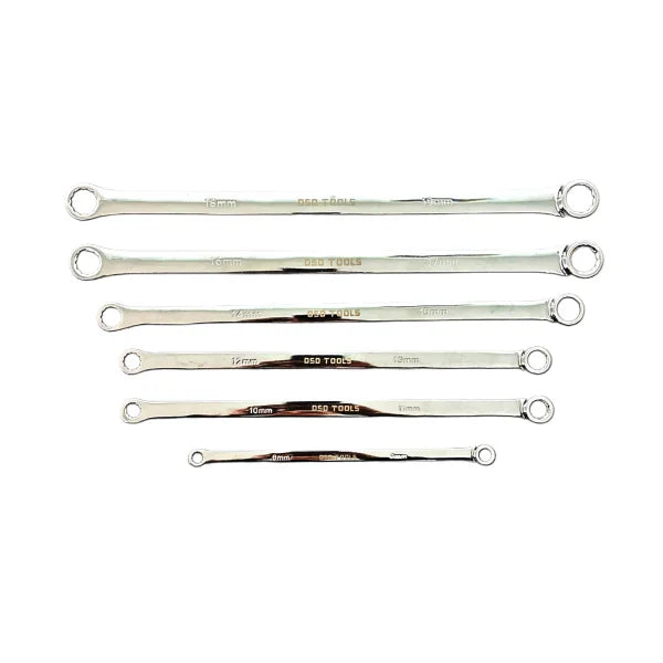 6 DALIŲ ŽIEDINIŲ RAKTŲ RINKINYS PAŽEISTOMS VERŽLĖMS 8-19MM DS1808