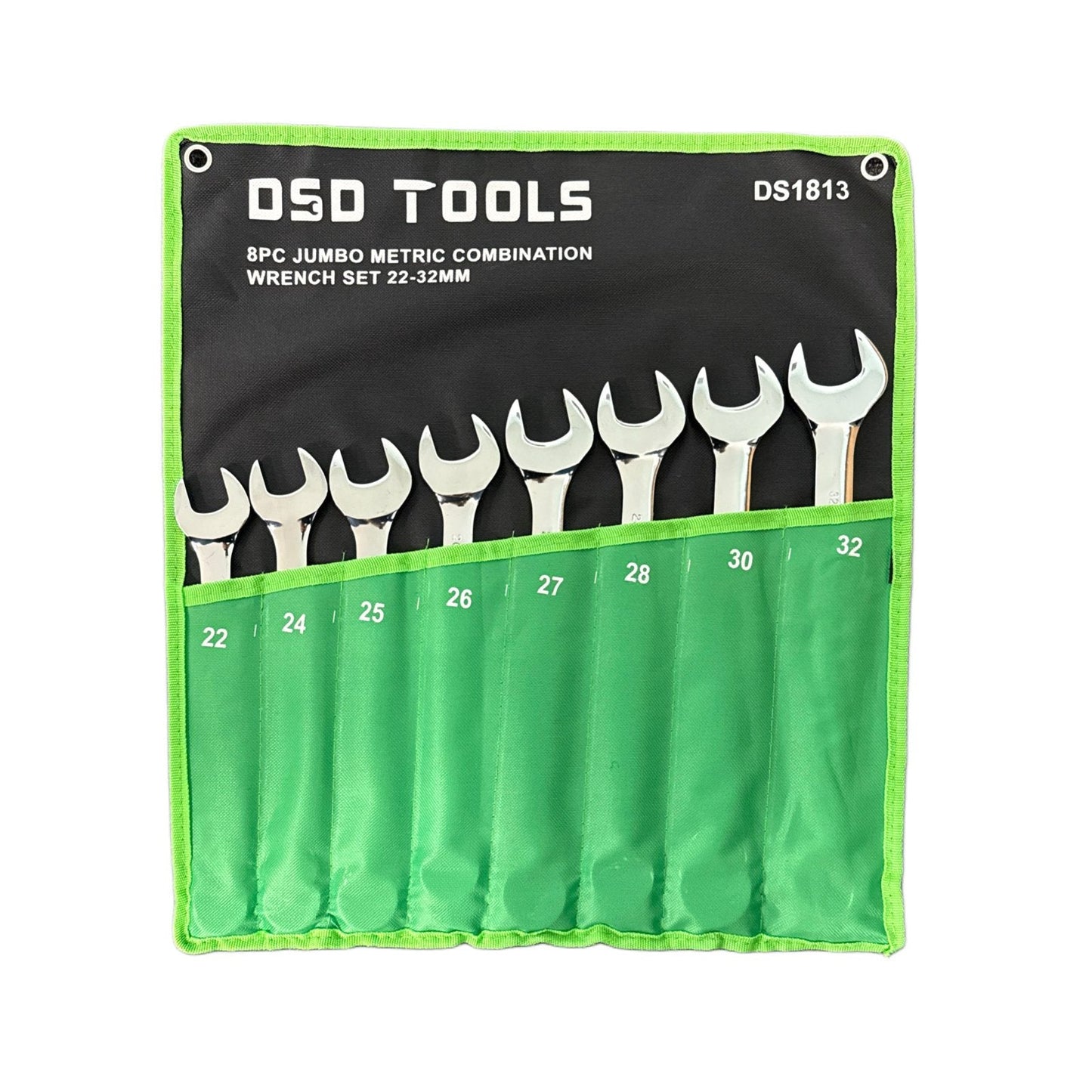 8 DALIŲ DIDELIŲ  KOMBINUOTŲ VERŽLIARAKČIŲ RINKINYS 22-32 mm DS1813