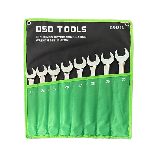 8 DALIŲ DIDELIŲ  KOMBINUOTŲ VERŽLIARAKČIŲ RINKINYS 22-32 mm DS1813