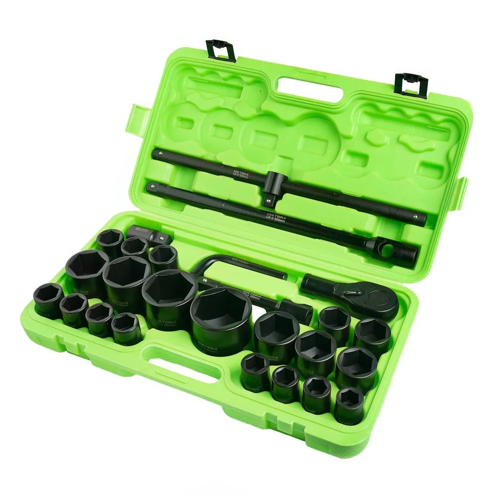 26 VNT. 3/4″ IR 1″ 6 KAMPŲ STANDARTINIŲ SMŪGINIŲ GALVUČIŲ RINKINYS DS1148