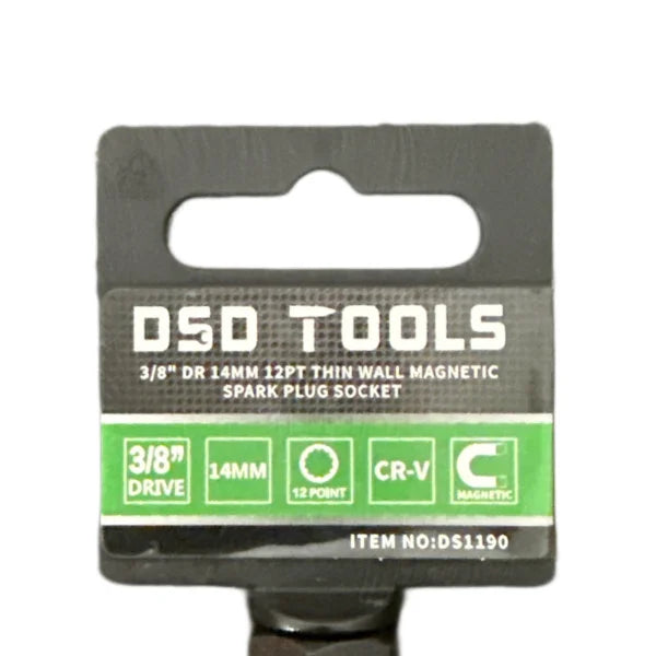 3/8 PAVAROS 14MM 12 KAMPŲ PLONASIENĖ MAGNETINĖ UŽDEGIMO ŽVAKĖS GALVUTĖ DS1190