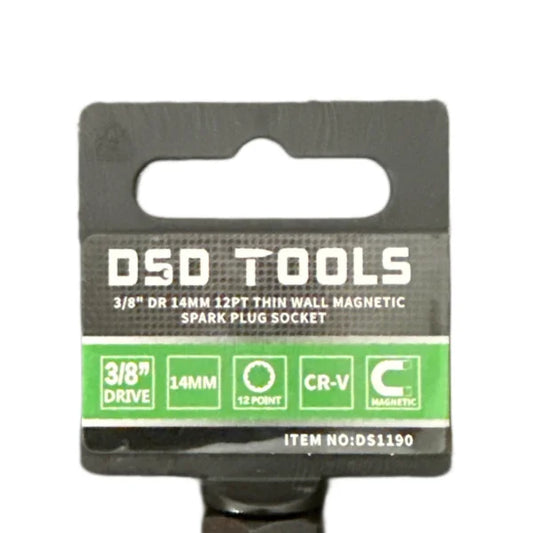 3/8 DRIVE 14MM 12-POINT THIN WALL MAGNETIC SPARK PLUG SOCKET DS1190