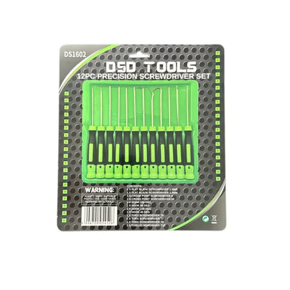 12 dalių tiksliųjų atsuktuvų ir kabliukų / adatų rinkinys DS1602
