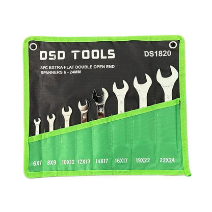 8 DALIŲ YPAČ PLOKŠTI DVIGALIŲ ATVIRŲ VERŽLIARAKČIŲ KOMPLEKTAS 6 - 23 mm DS1820