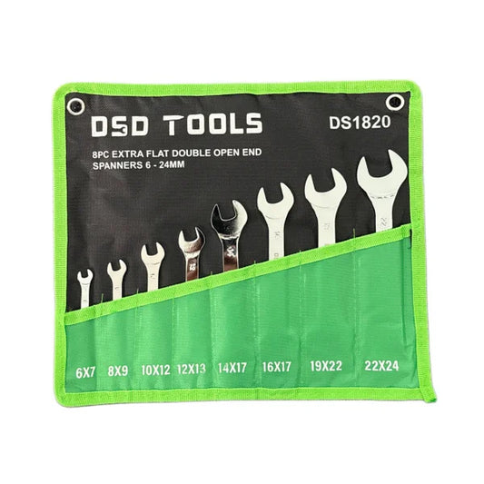 8 DALIŲ YPAČ PLOKŠTI DVIGALIŲ ATVIRŲ VERŽLIARAKČIŲ KOMPLEKTAS 6 - 23 mm DS1820
