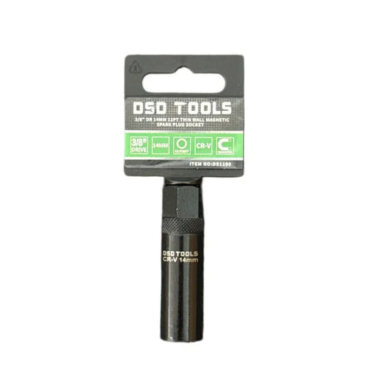 3/8 DRIVE 14MM 12-POINT THIN WALL MAGNETIC SPARK PLUG SOCKET DS1190