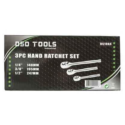 3 DALIŲ  TERKŠLIŲ RINKINYS 1/4" - 3/8" - 1/2"  DS1084