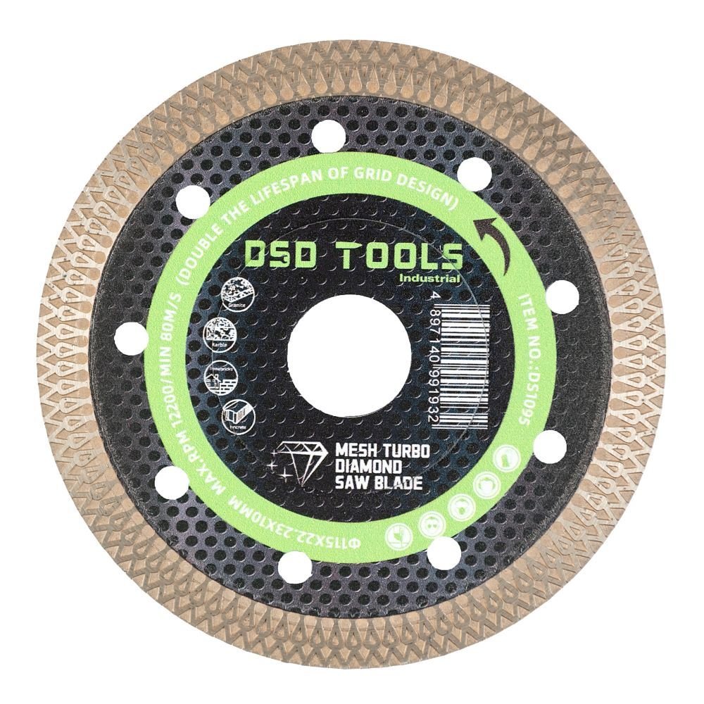 115 x 1,0 x 22 mm TURBO DEIMANTINIS PLYTELIŲ PJOVIMO DISKAS DS1095