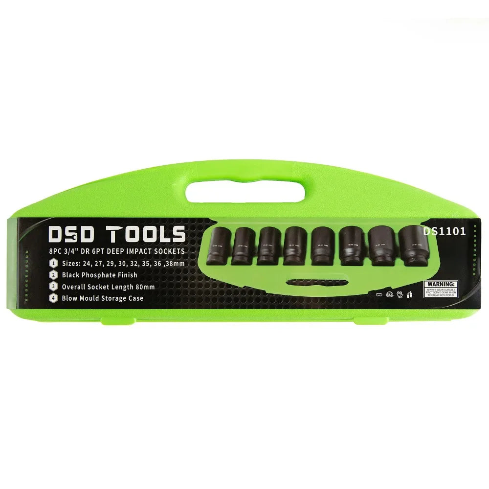 3/4"  6 BRIAUNŲ GILIOS SMŪGINĖS GALVUTĖS, 8 VNT. DS1101