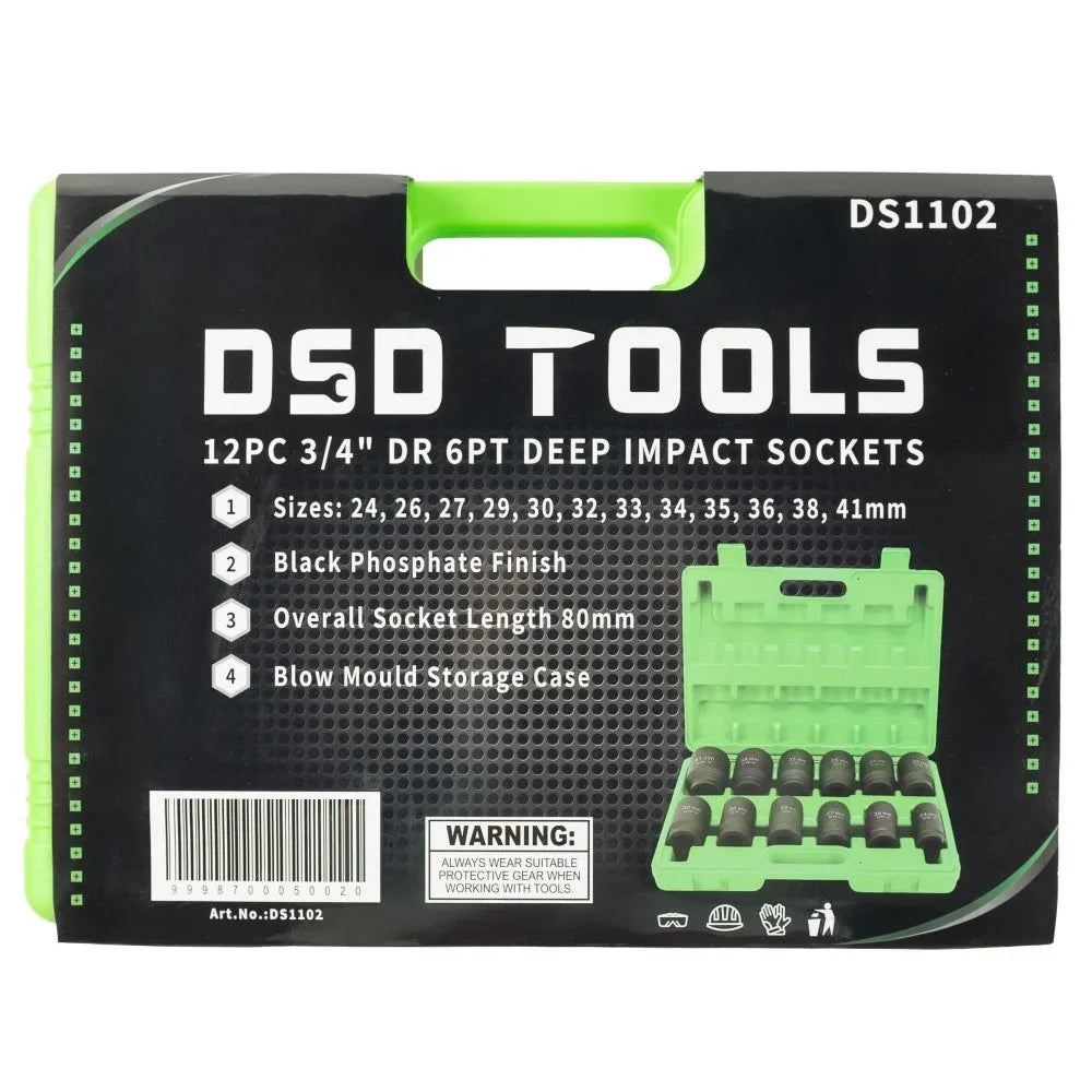 12 VNT 3/4" PAVAROS 6 BRIAUNŲ GILIOS SMŪGINĖS GALVUTĖS, 12 VNT  DS1102