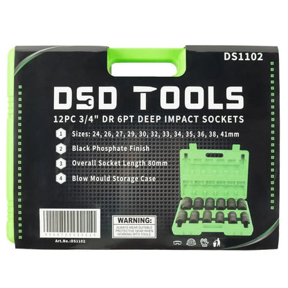 12 VNT 3/4" PAVAROS 6 BRIAUNŲ GILIOS SMŪGINĖS GALVUTĖS, 12 VNT  DS1102