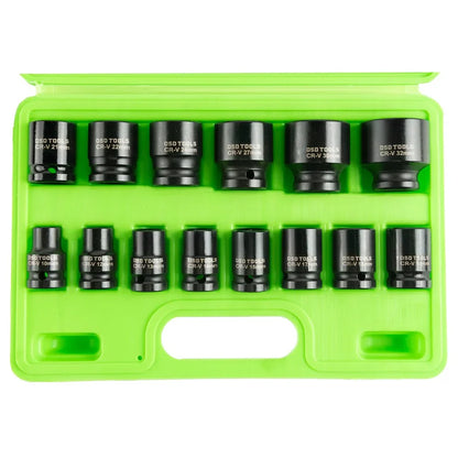 1/2" PAVAROS 6 BIRAUNŲ NEGILIOS HEX SMŪGINĖS GALVUTĖS, METRINĖS, 14 VNT.  DS1115