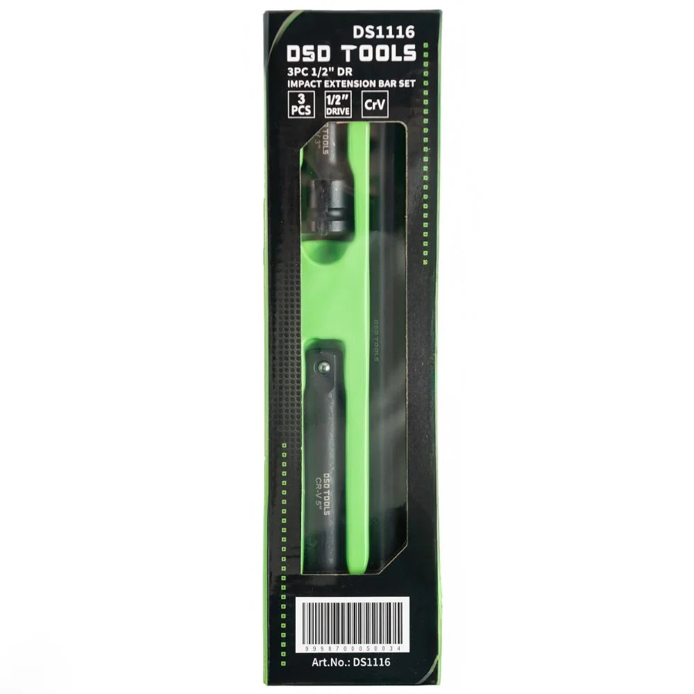 1/2" PAVAROS SMŪGINIŲ PRAILGINTUVŲ RINKINYS, 3VNT DS1116