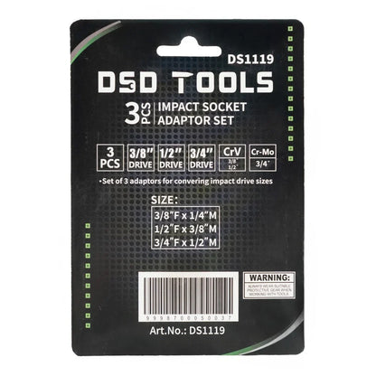SMŪGINIŲ GALVUČIŲ ADAPTERIŲ RINKINYS 3VNT. DS1119