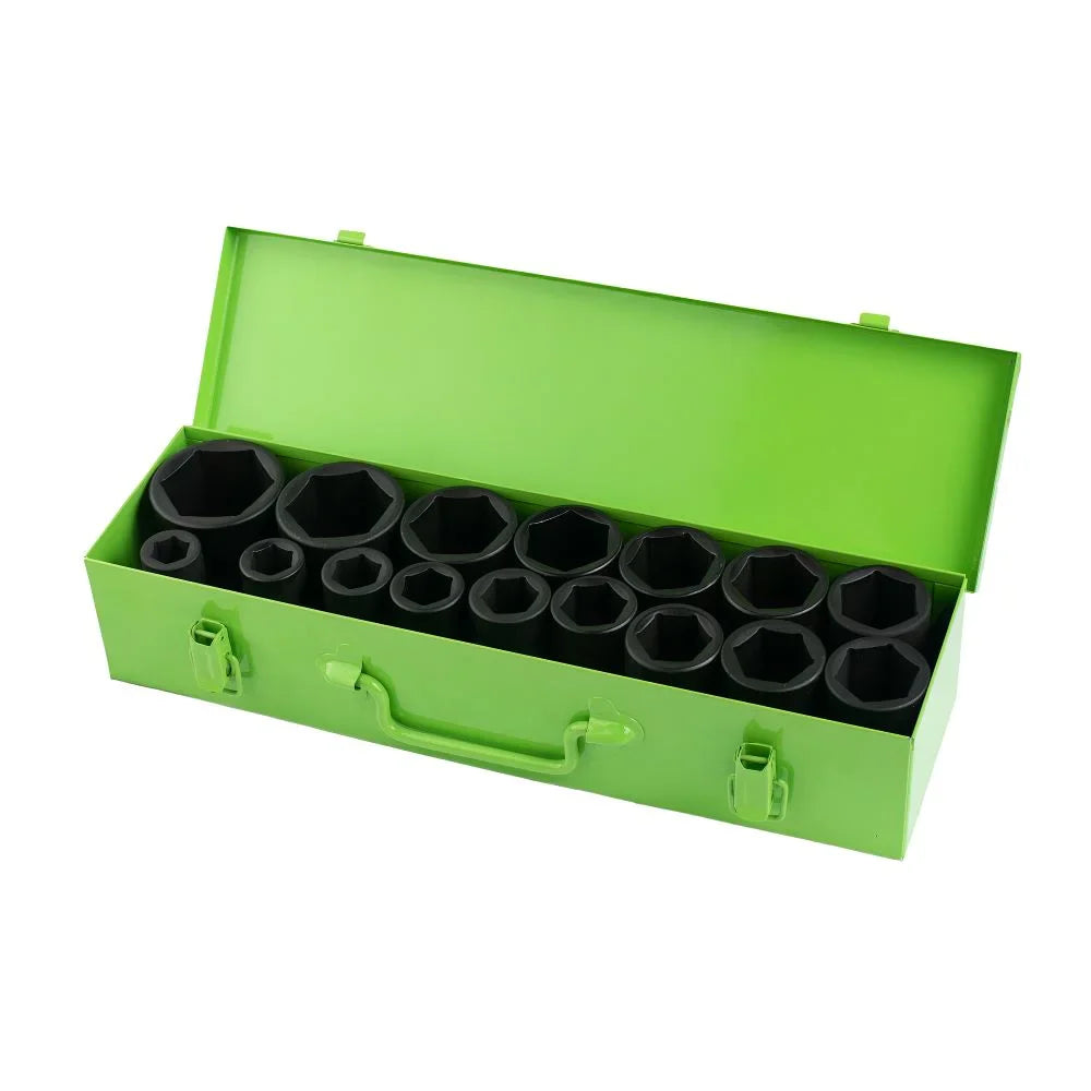 3/4"  PAVAROS ŠEŠIABRIAUNIŲ HEX GILIŲ SMŪGINIŲ GALVUČIŲ RINKINYS, 16VNT DS1149