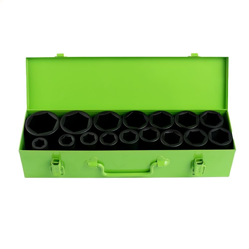 3/4"  PAVAROS ŠEŠIABRIAUNIŲ HEX GILIŲ SMŪGINIŲ GALVUČIŲ RINKINYS, 16VNT DS1149