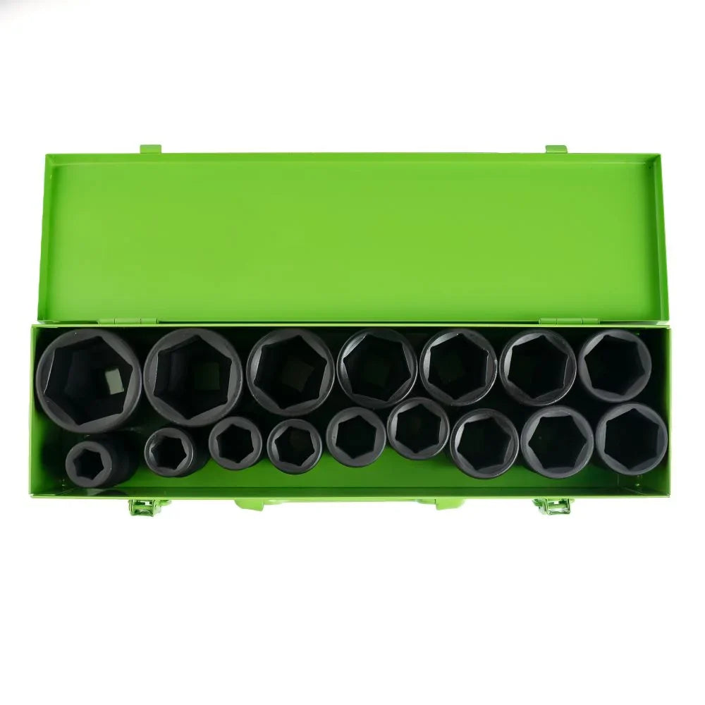 3/4"  PAVAROS ŠEŠIABRIAUNIŲ HEX GILIŲ SMŪGINIŲ GALVUČIŲ RINKINYS, 16VNT DS1149