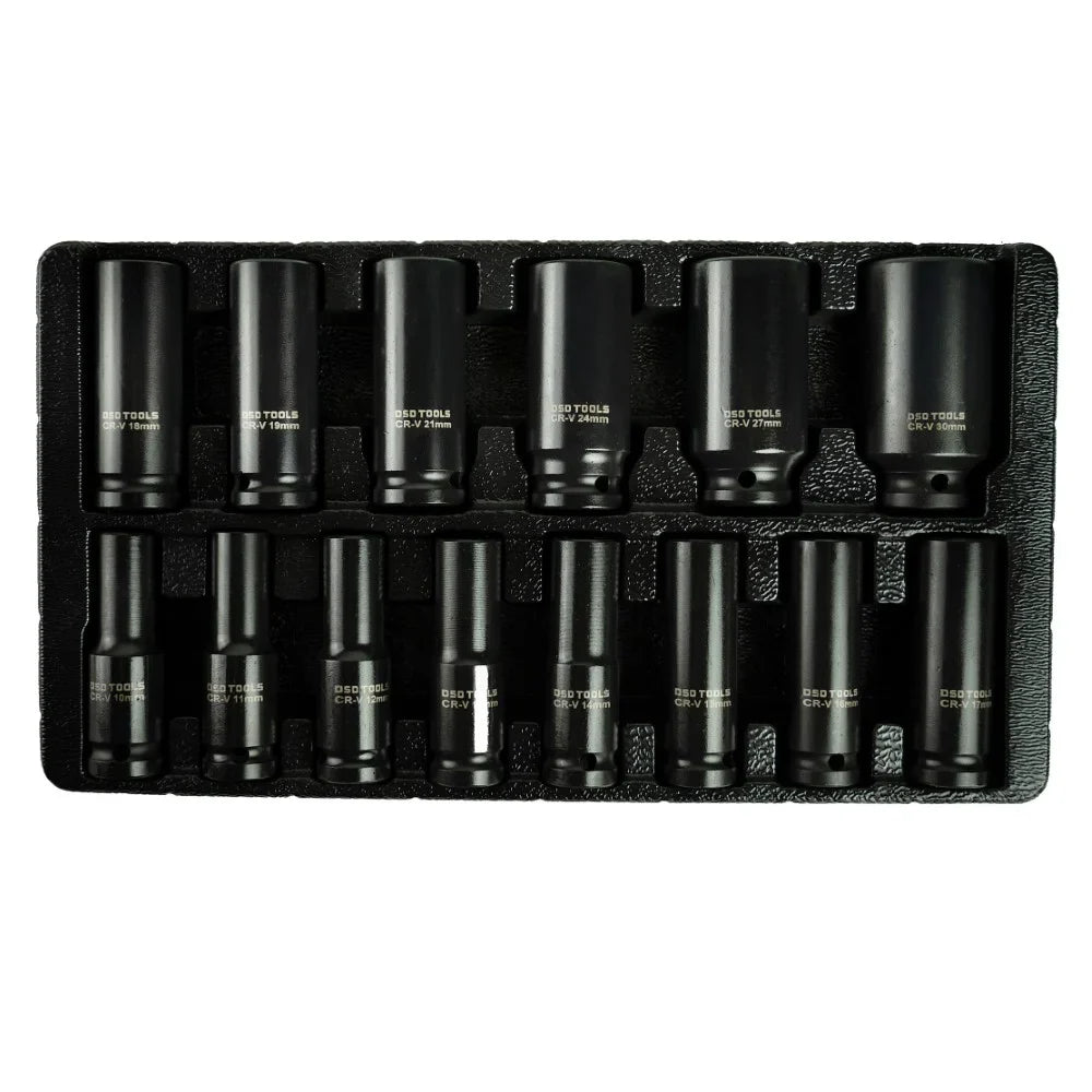 1/2" SMŪGINIŲ GILIŲ GALVUČIŲ KOMPLEKTAS, METRINIS 10 - 30 MM, 14VNT DS1150