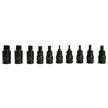 1/2" PAVAROS SMŪGINĖS ''SPLINE'' ANTGALIAI-GALVUTĖS 10 VNT. DS1169