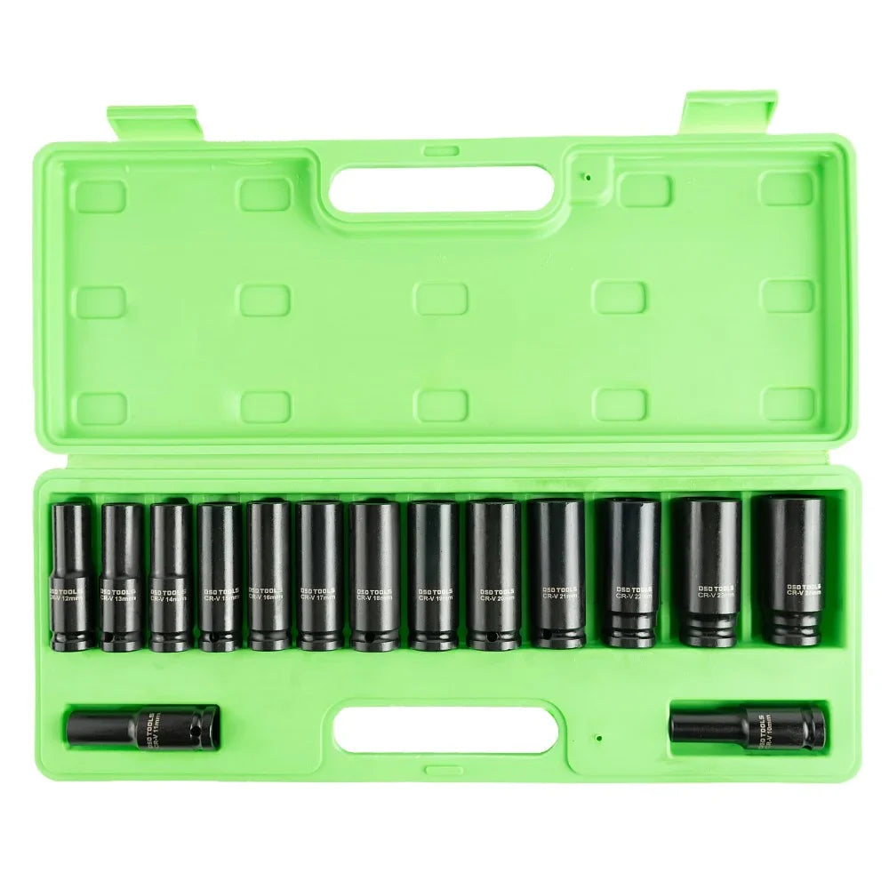 1/2" PAVAROS ILGOS SMŪGINĖS METRINĖS GALVUTĖS 10-24 MM,15 VNT. DS1172