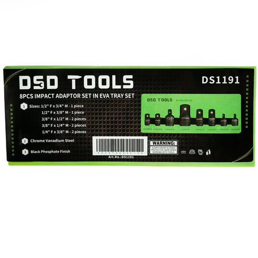 SMŪGINIŲ ADAPTERIŲ RINKINYS EVA DĖKLE, 8VNT. DS1191