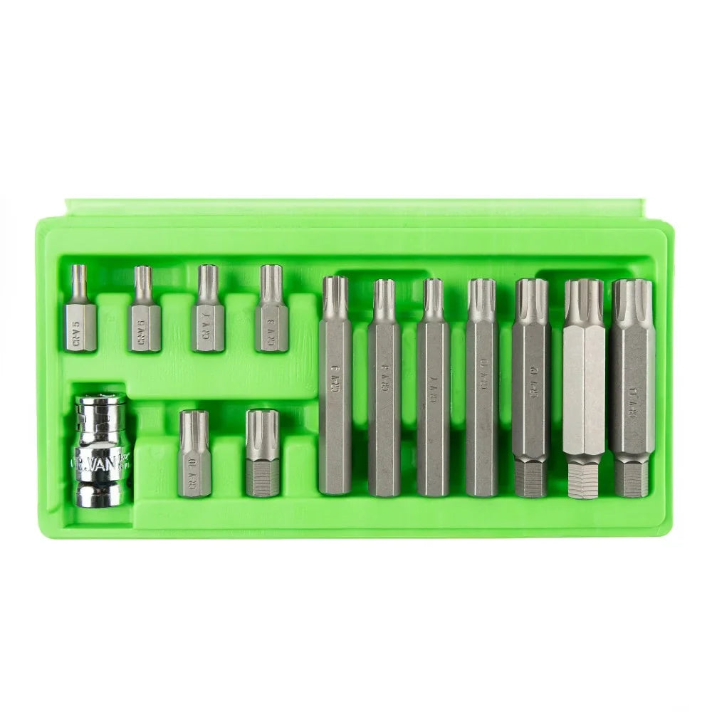 1/2" PAVAROS 10 mm "RIBE" antgalių rinkinys,14 VNT  DS1213