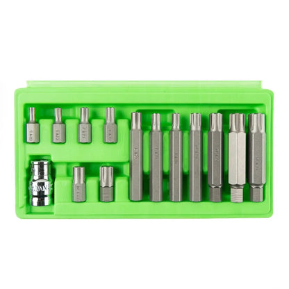 1/2" PAVAROS 10 mm "RIBE" antgalių rinkinys,14 VNT  DS1213