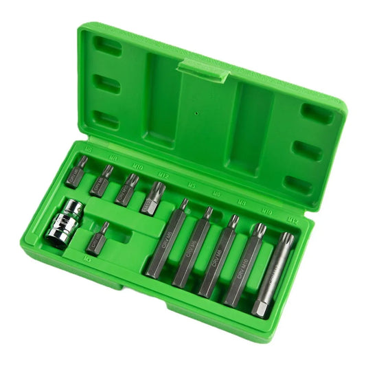1/2" DRIVE SPLINE BIT SET, 11PCS. DS1216