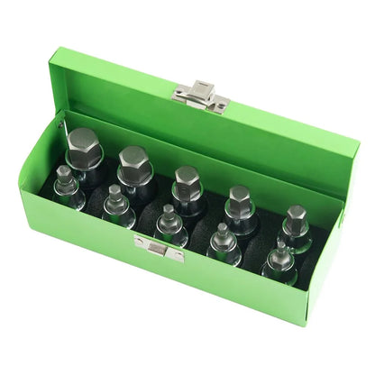 1/2” PAVAROS "HEX" ŠEŠIABRIAUNIŲ GALVUČIŲ-ANTGALIŲ RINKINYS, 10 VNT. DS1217
