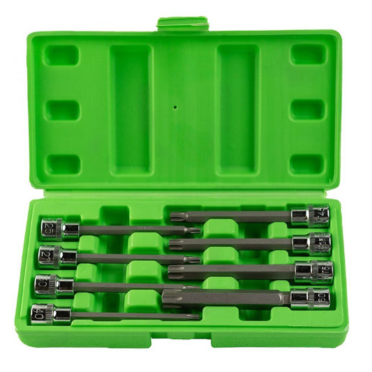 3/8" DRIVE 110 MM LONG TORX BIT SOCKETS, 8 PCS. DS1228