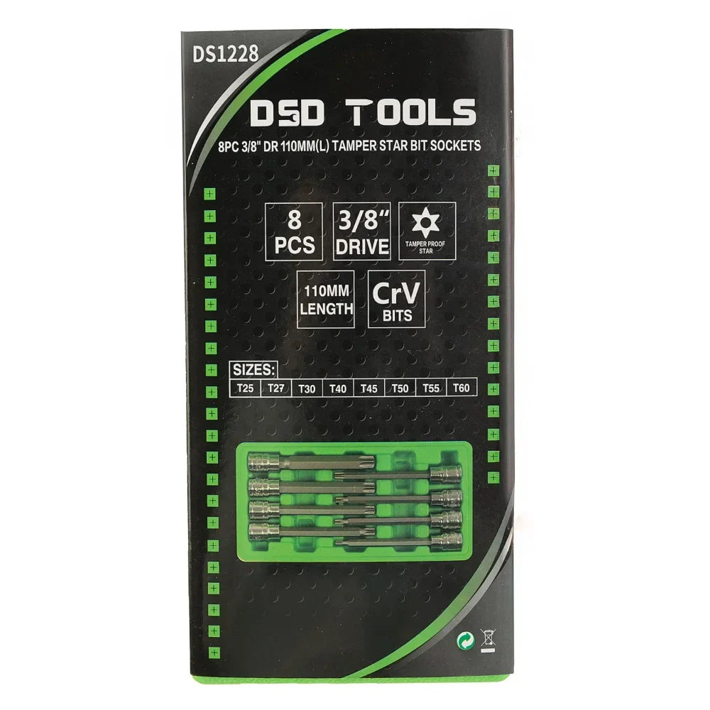 3/8" PAVAROS 110 MM ILGIO "TORX" GALVUTĖS-ANTGALIAI,8 VNT.   DS1228