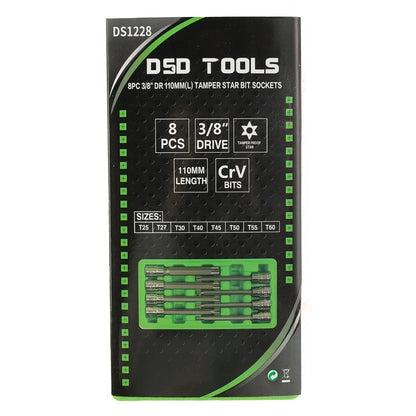 3/8" PAVAROS 110 MM ILGIO "TORX" GALVUTĖS-ANTGALIAI,8 VNT.   DS1228