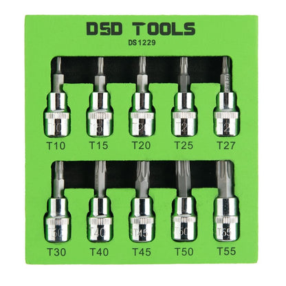 3/8" PAVAROS 48 MM ŽVAIGŽDINĖS "TORX" GALVUTĖS-ANGALIAI ,10VNT DS1229