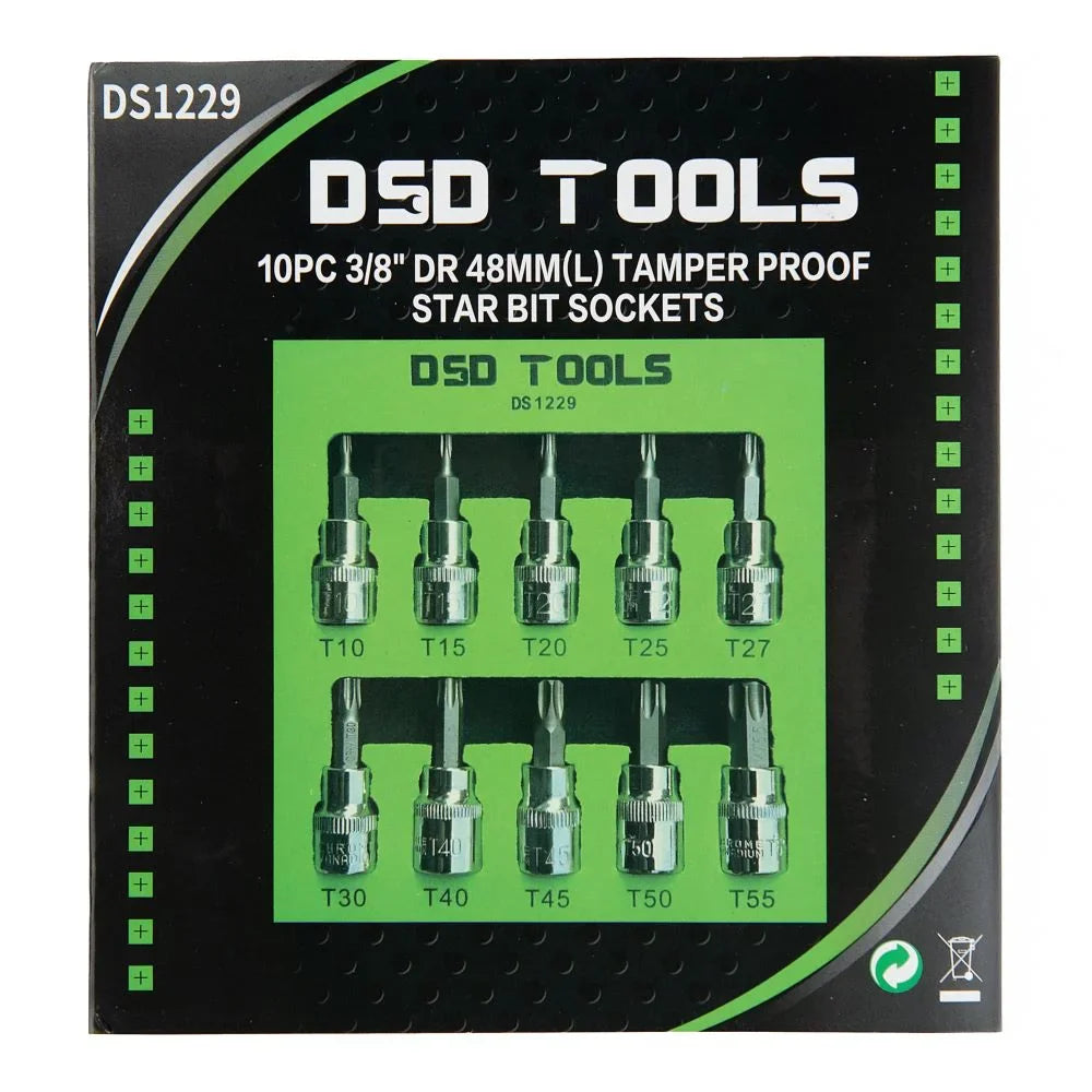 3/8" PAVAROS 48 MM ŽVAIGŽDINĖS "TORX" GALVUTĖS-ANGALIAI ,10VNT DS1229