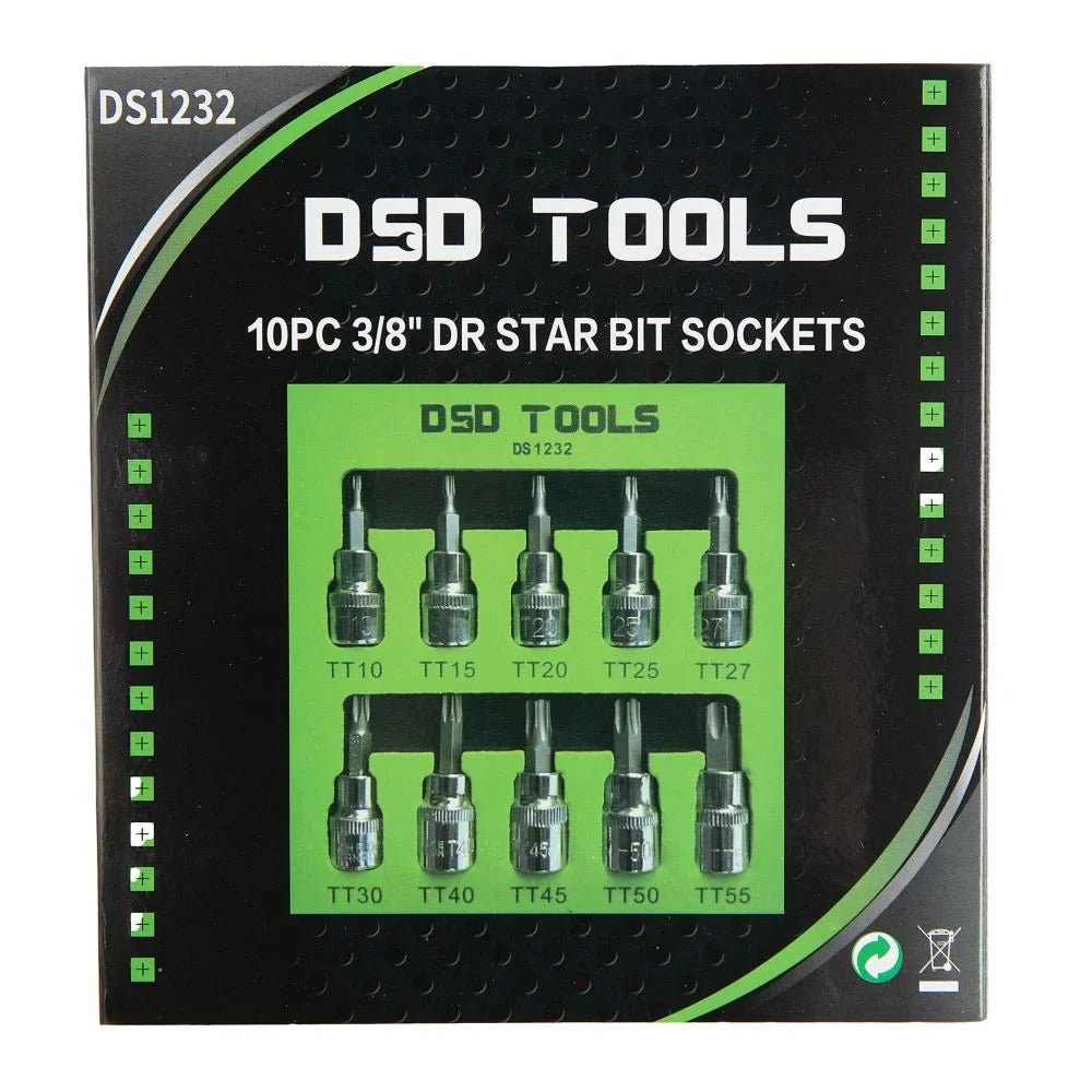 10 VNT. 3/8″  ŽVAIGŽDINIŲ ANTGALIŲ RINKINYS DS1232
