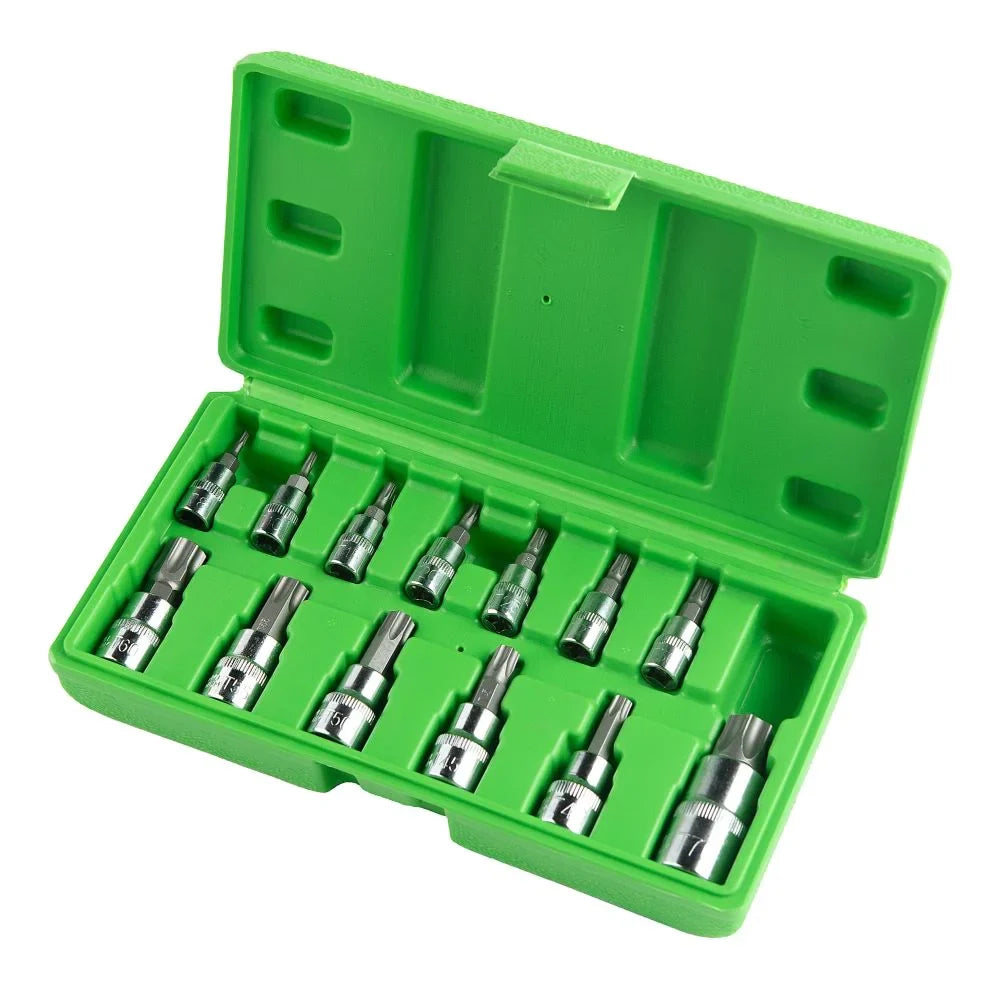 ŽVAIGŽDUTINIŲ "TORX" GALVUČIŲ-ANTGALIŲ  RINKINYS,13 VNT.  DS1235