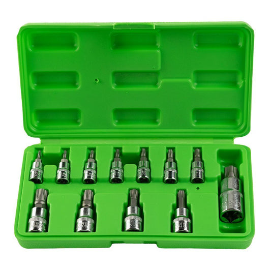 STAR PLUS TORX SOCKET AND BIT SET 1/4", 3/8", 1/2" DRIVE, 12PC DS1236