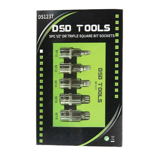1/2" DRIVE 12-POINT SOCKET BIT SET, 5 PCS. DS1237