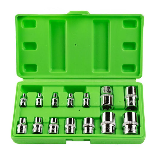 14 PC. E-TORX SOCKET SET 1/4", 3/8", 1/2" DS1312