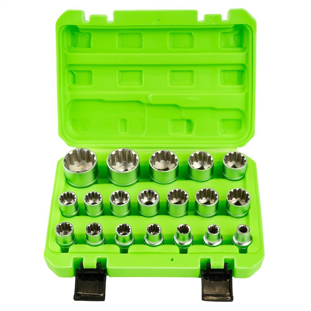 19 VNT. 1/2" JUNGTIES  „GEAR LOCK“ GALVUTĖS 8–32 MM DS1316