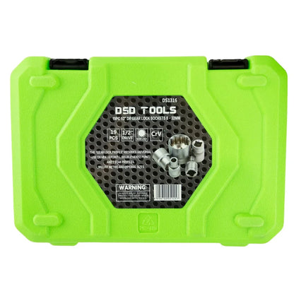 19 VNT. 1/2" JUNGTIES  „GEAR LOCK“ GALVUTĖS 8–32 MM DS1316
