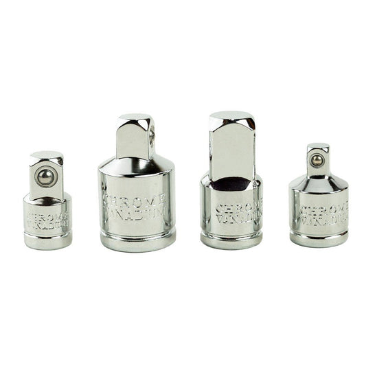 4 VNT. GALVUČIŲ ADAPTERIŲ RINKINYS 1/4", 3/8" IR 1/2" JUNGTIMS DS1325