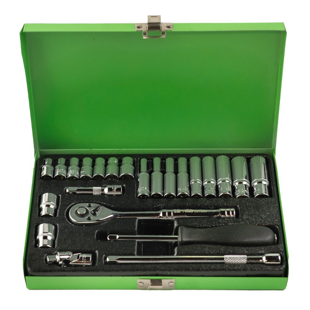 24 VNT. 1/4" TERKŠLĖ IR  GALVUČIŲ RINKINYS DS1336
