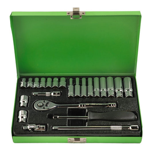 24 VNT. 1/4" TERKŠLĖ IR  GALVUČIŲ RINKINYS DS1336