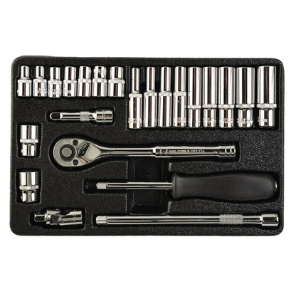 24 VNT. 1/4" TERKŠLĖ IR  GALVUČIŲ RINKINYS DS1336